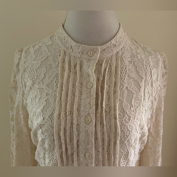 ❤️Pretty Michael Stars Ivory Lace Blouse - Picture 2 of 7